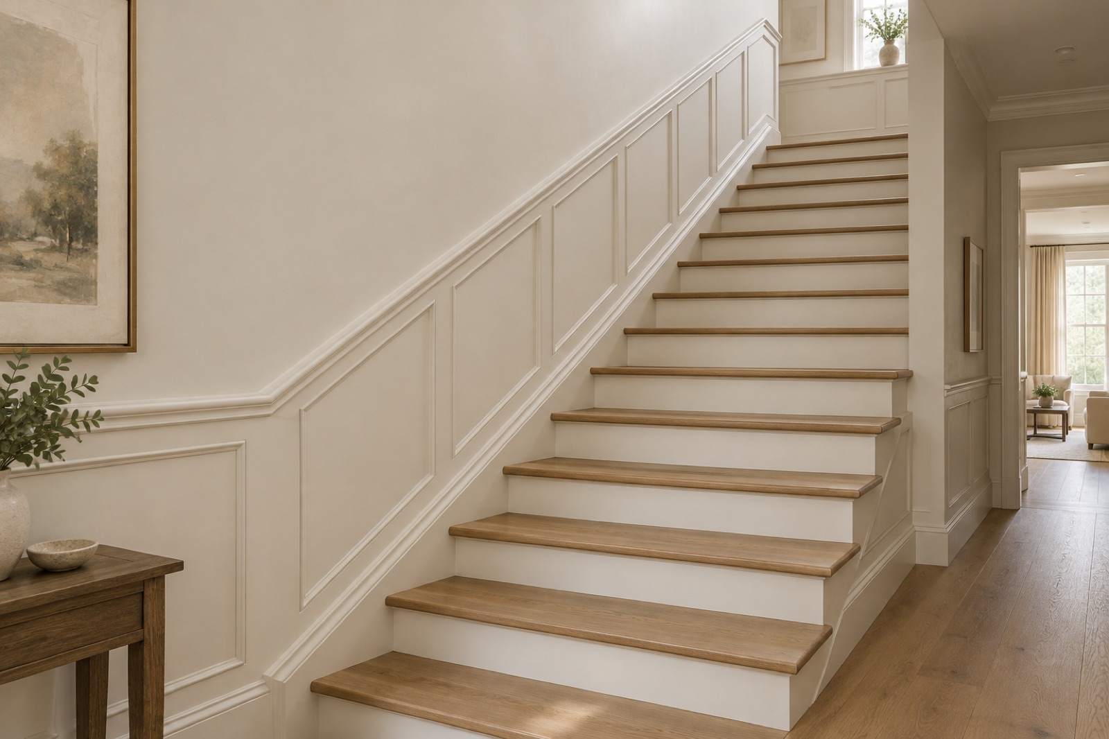 Poser des moulures dans un escalier