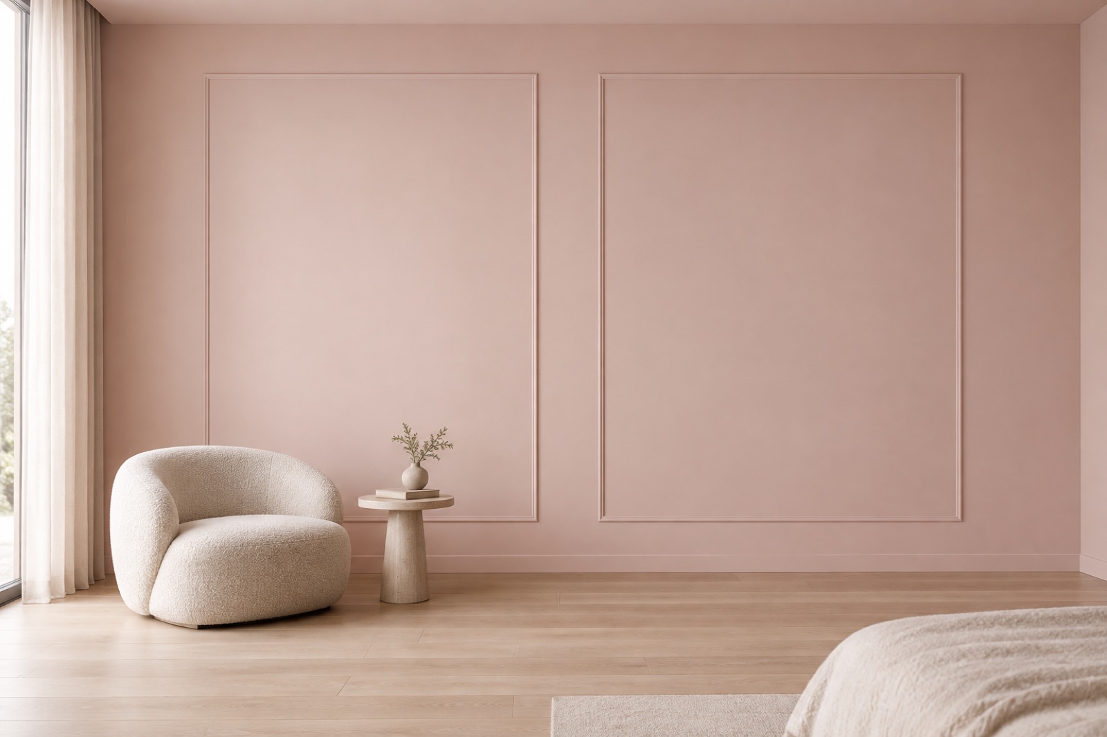 Illustration d’un mur mouluré, style minimal