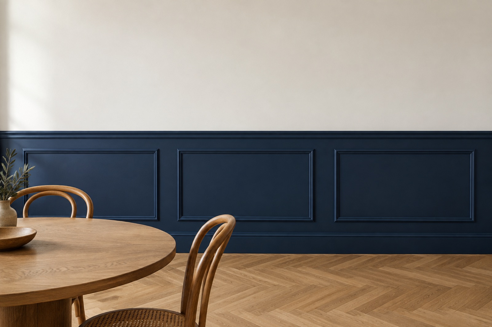Illustration d’un mur mouluré, style soubassement
